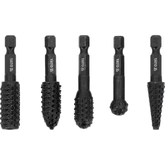 YATO Turbomühlenset für Holz 5-teilig bitgefasst