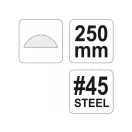 YATO Halbrunde Raspel Poly 250 mm / # 45 grob