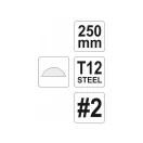 YATO Halbrundfeile 250 mm / #2 mittel