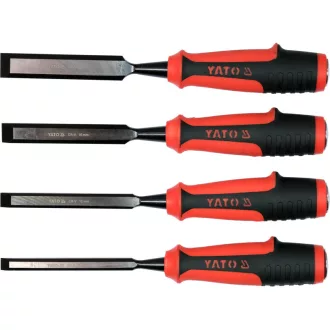   YATO Stechbeitelset 4-teilig mit Kunststoffgriff 10-12-16-20 mm CrV