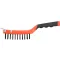 YATO Drahtbürste mit 4 Reihen flexiblem Kunststoffgriff + Schaber