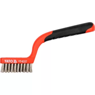 YATO Drahtbürste Edelstahl 3 Reihen 180 mm