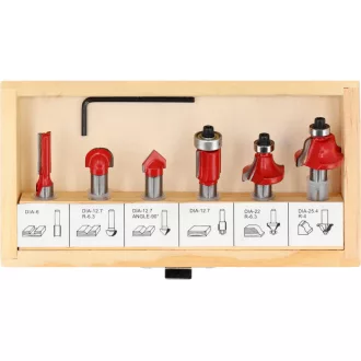 YATO Oberfräsersatz 8-teilig 6 mm