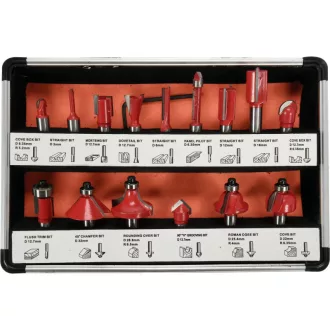 YATO Oberfräserset 15-teilig 8 mm