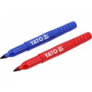 YATO Markierungsfilzstifte 2 Stück rot - blau