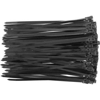 YATO Lösbare Kabelbinder 4,8 x 200 mm schwarz (100 Stück)
