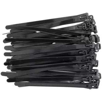 YATO Lösbare Kabelbinder 7,6 x 150 mm schwarz (100 Stück)