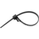 YATO Lösbare Kabelbinder 7,6 x 150 mm schwarz (100 Stück)