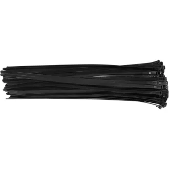   YATO Abnehmbare Kabelbinder 7,6 x 400 mm schwarz (100 Stück)
