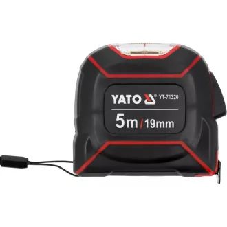 YATO Maßband mit oberer Öffnung 5 m x 19 mm gummiert