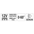 YATO Blitzlampe Xenon 12 V 0-60 Grad