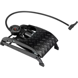 YATO Fußpumpe mit Manometer, Metall