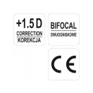 YATO Bifokalbrille +1,5 wasserklar