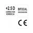YATO Bifokalbrille +2,5 wasserklar