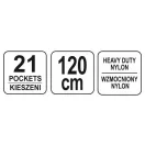 YATO Winkel- und Werkzeughalter-Gürteltasche mit 21 Taschen