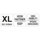 YATO Sichtbarkeitsgurt für die Lendenwirbelsäule, Größe XL