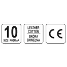 YATO Arbeitsschutzhandschuh Leder Größe 10 schwarz