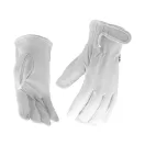 YATO Arbeitsschutzhandschuh aus Leder mit Klettverschluss, Größe 10, weiß