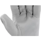 YATO Arbeitsschutzhandschuh aus Leder mit Klettverschluss, Größe 10, weiß