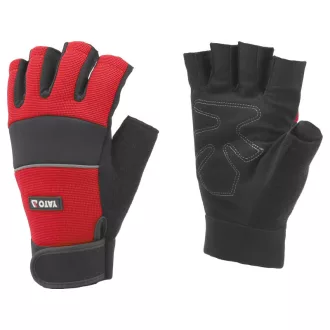 YATO Arbeitsschutzhandschuh fingerlos Größe 10 rot