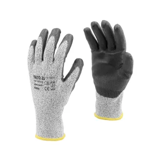 YATO Arbeitsschutzhandschuhe PU getaucht 10 schnittfest