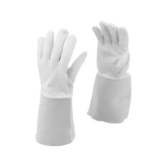   YATO Arbeitsschutz-Schweißhandschuh, Größe 10, Leder weiß