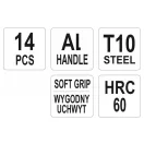 YATO Holzschnitzmesser Set 14-teilig