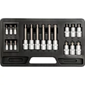   YATO Bit-Steckschlüsselsatz 18-teilig Torx 1/4", 1/2" CrV