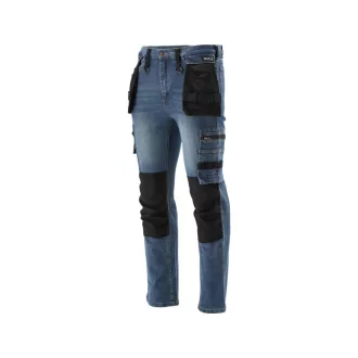   YATO Arbeitssicherheitsjeans lange Hose Größe S 17 Taschen dunkelblau