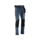 YATO Arbeitssicherheitsjeans lange Hose Größe S 17 Taschen dunkelblau