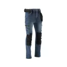 YATO Arbeitsschutzjeans lange Hose Größe M 17 Taschen dunkelblau