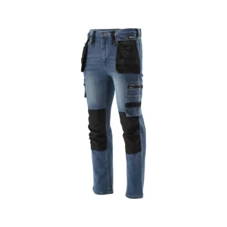   YATO Arbeitssicherheitsjeans lange Hose Größe L 17 Taschen dunkelblau