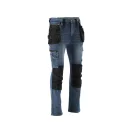 YATO Arbeitssicherheitsjeans lange Hose Größe L 17 Taschen dunkelblau