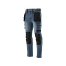 YATO Arbeitsschutzjeans lange Hose Größe L/XL 17 Taschen dunkelblau