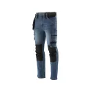 YATO Arbeitsschutzjeans lange Hose XL Größe 17 Taschen dunkelblau