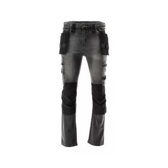   YATO Arbeitsschutzjeans lange Hose Größe 2XL 17 Taschen grau