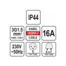 YATO Verlängerungsschwingkabel gummigedämmt 20 m 3 x 1,5 mm²
