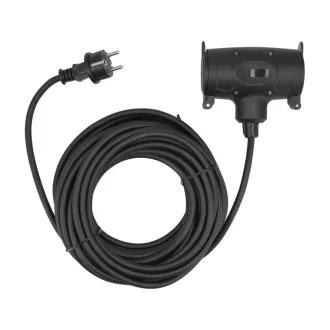   YATO Verlängerungsschwenkkabel gummigeschützt mit 2 Steckdosen 15 m 3 x 1,5 mm²