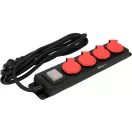 YATO Elektroverlängerung 4-Verteiler 3 m 3 x 1,5 mm2