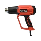 YATO Heißluftgebläse mit Zubehör mit LCD-Display 50 - 650 °C 1600 W