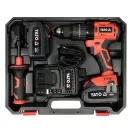 YATO Akku-Schlagbohrschrauber 75 Nm bürstenlos 18 V (2 x 3,0 Ah Akku + Ladegerät)