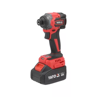   YATO Akku-Schlagschrauber 1/4" 230 Nm bürstenlos 18 V (1 x 4,0 Ah Akku + Ladegerät)