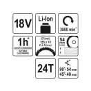YATO Akku-Handkreissäge 165 mm 18 V Li-Ion (ohne Akku + Ladegerät)