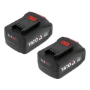 YATO Akku-Winkelschleifer bürstenlos 125 mm 18 V (inkl. 2 x 4 Ah Akku und 2 Ah Ladegerät)