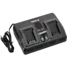 YATO Doppelbatterieladegerät für Maschinen 18 V