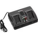 YATO Intelligentes Doppelbatterieladegerät für Maschinen 18 V