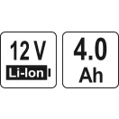 YATO Akku 12 V / 4,0 Ah Li-Ion