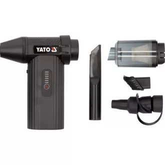   YATO Luftbesen und Autostaubsauger 7,2 V 4 Ah 130000 U/min mit Zubehör