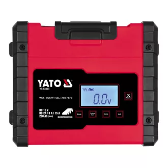   YATO Batterieladegerät 12 V 2/8/15 A max. 200 Ah LCD-Display