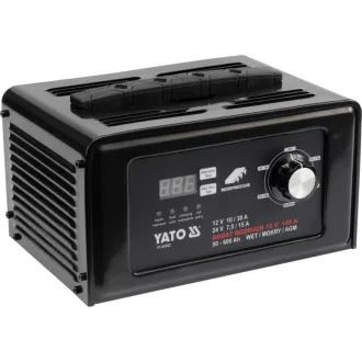 YATO Batterieladegerät 12-24 V / 30 A / 50-600 Ah